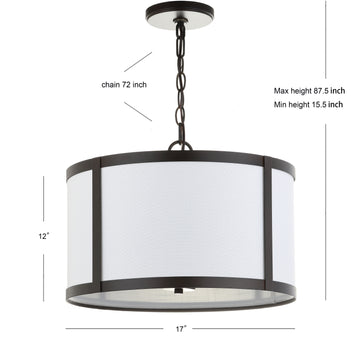 Thatcher 17" Metal LED Pendant Light - JONATHAN Y